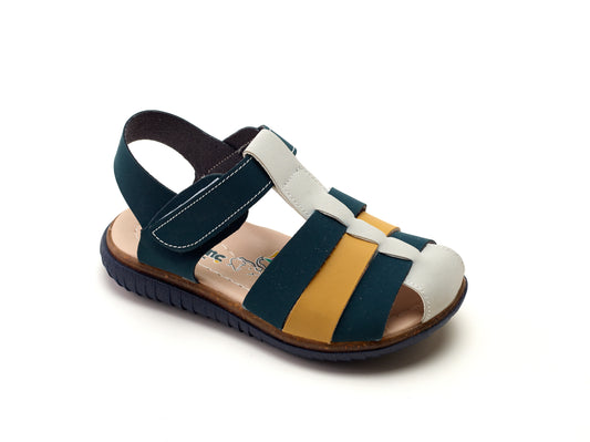 Papuchh boys sandals - petrol blue / yellow color - Cute Baby SB3244